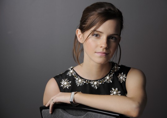 Emma Watson, a cast member in "The Perks of Being a Wallflower," poses for a portrait at the 2012 Toronto Film Festival, Sunday, Sept. 9, 2012, in Toronto. (Photo by Chris Pizzello/Invision/AP)
