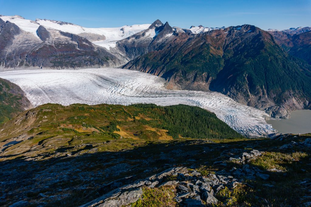 Mendenhall Glacier from Mt. McGinnis in Tongass National Forest 