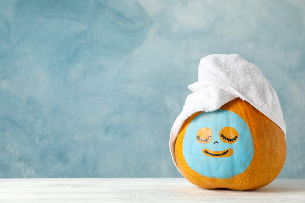 How can you avoid smiling when you've got a DIY raw pumpkin facial scrub to try? 